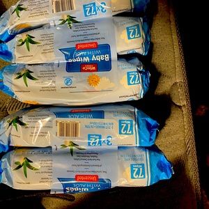 Two packs of 3 packs of unscented wipes.